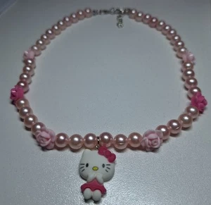 Kinderhalskette Hello Kitty Handmade  - Bild 1 von 2