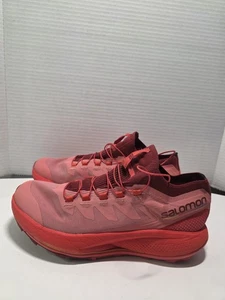 Salomon Pulsar Trail Pro Womens Shoes Sz 8 Running Tea Rose Biking Red Sneakers - Picture 1 of 8
