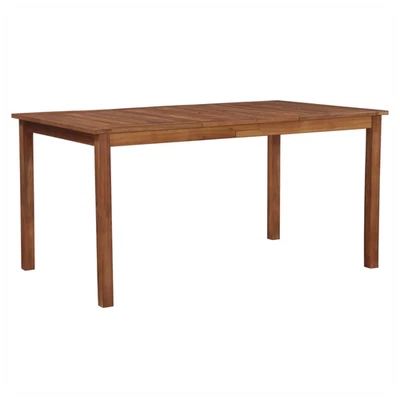 Garden Table 150x90x74 cm Solid Acacia Wood Natural Oil Finish for Patio Dining - Image 1 of 4