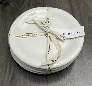 Rae Dunn by Magenta Snack Plate Set of 4 ~ New UNUSED 6" - Picture 1 of 5