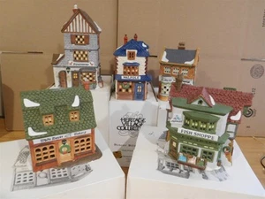 Dept 56 Dickens Village - Merchant Shops - Set of 5 Buildings - #56.59269 - MIB - Picture 1 of 3