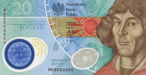 POLEN 20 Zloty NICOLAUS KOPERNIKUS 2023 Neu UNC Polymer - Bild 1 von 3