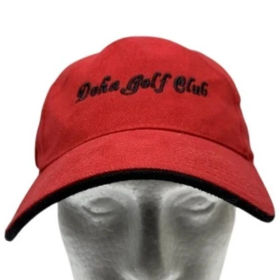 Doha Golf Club Baseball Hat / Cap, Red/Black,Adjustable, 100 Cotton - Head Divvy - Image 1 of 4