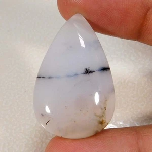 Precioso cabujón pera ópalo dendrítico natural 34,50 quilates. Piedras preciosas sueltas - Imagen 1 de 3