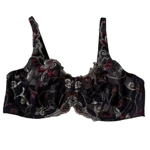 Soma Purple Unlined Lace Floral Adjustable Strap Demi Women Size 36C | 69-8 - Picture 1 of 7