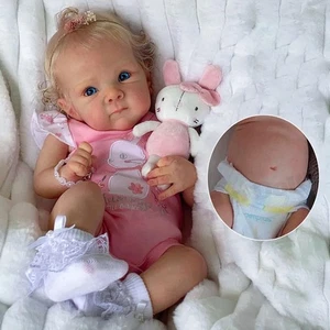 Reborn Baby Puppen Silikon Ganzkörper, realistische Babypuppe, 18 Zoll anatomisch - Bild 1 von 8