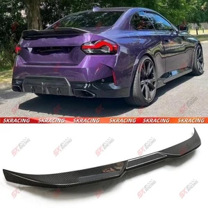 Dry Carbon Fiber Rear Trunk Lip Spoiler Wing For 22-24 BMW 4 Series G42 Coupe - Picture 1 of 31