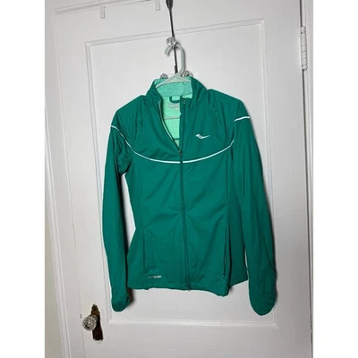 Chaqueta para Correr Saucony Verde Ligera Tech Forrada de Vellón Escudo para Correr Mediana Foto 1 de 4