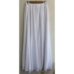 Neu mit Etikett Bridess Damengröße 8 lang weiß Maxirock Braut Hochzeit Zeremonie Chiffon - Bild 1 von 6