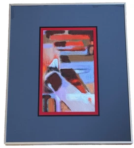 1970 Original Turner MFG Kunst Abstrakt Ölgemälde Vintage Zeitgenössisch Modern Mcm - Bild 1 von 17