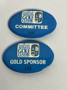 Vintage 1983 Atlanta Golf Classic PGA Tour Pin Button Lot Committee & Sponsor - Picture 1 of 2
