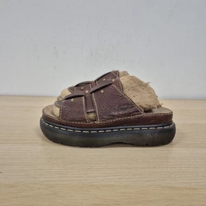 Dr Martens Trevin Brown Gold Studs Leather Chunky Platform Slip On Sandals Uk 5 - Picture 1 of 8