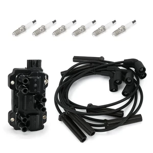 Ignition Coil & Iridium Spark Plug & Wires For Chevrolet 2005-2009 Equinox - Picture 1 of 14