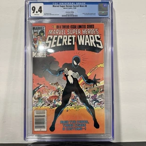 Marvel Super Heroes Secret Wars #8 CGC 9.4 WP 1984 Spider-Man Venom Black Suit - Picture 1 of 7