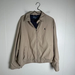 Polo by Ralph Lauren Mens Lightweight Tan Jacket Coat Full Zip Large L - Picture 1 of 7