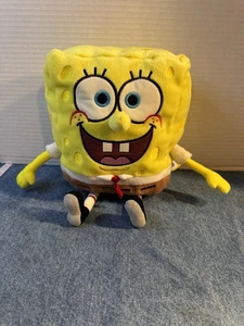 Pantalones cuadrados Bob Esponja 2003 felpa de 11 pulgadas - Imagen 1 de 8