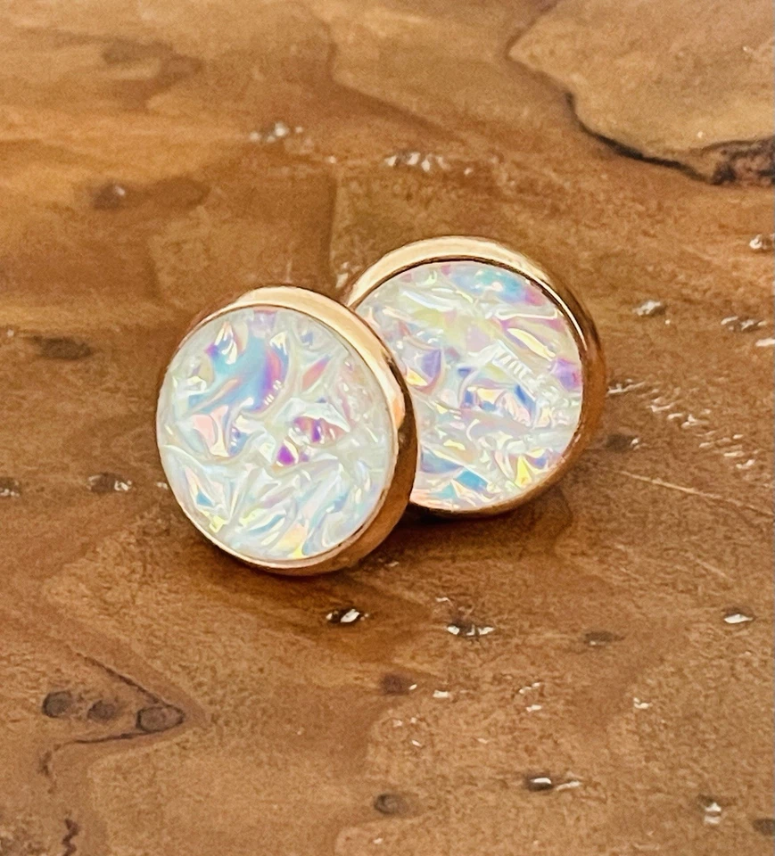 Медные серьги-постеры с радужной сменой цвета  - Изображение 1 из 2