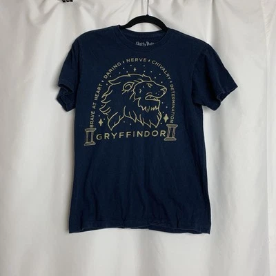 Harry Potter Gryffindor Lion Navy Blue T-Shirt Graphic Sz S Pre Owned Men - Image 1 of 4