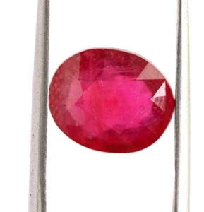 Natural Loose Ruby Oval Cut Velvet Pink Color Gemstone 6.46 Ct Thailand Mined - Picture 1 of 17