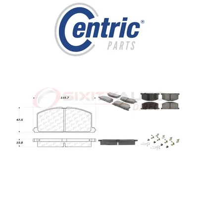 Centric Ceramic Disc Brake Pads w Shims for 1992-1999 Toyota Paseo 1.5L L4 - ta Foto 1 de 4