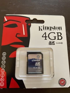 Kingston 4GB SDHC Class 4 Memory Card - SD4/4GB - Made in Japan - Picture 1 of 3