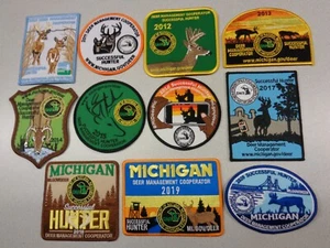 2010 - 2020 MICHIGAN SUCCESSFUL DNR DEER HUNTING PATCHES - BEAR - TURKEY - ELK - Picture 1 of 1