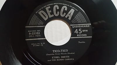 ETHEL SMITH & THE BANDO CARIOCA ‎- Tico-Tico 1950 SAMBA JAZZ 7" EP Decca - Image 1 of 2
