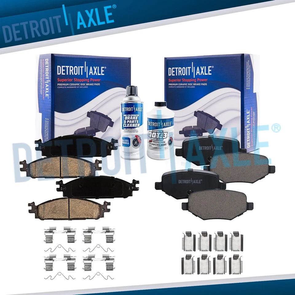 Front and Rear Ceramic Brake Pads for Ford Explorer Flex Taurus Lincoln MKS MKT - Image 1 of 4