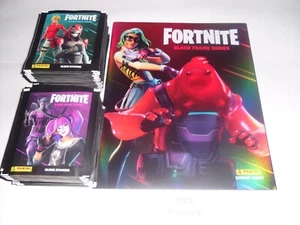 100 Packs FORTNITE Black Frame Series - 500 Stickers Gaming Game Collect + Album - Picture 1 of 12