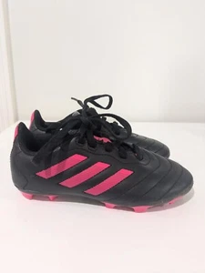 Adidas Kids Size 11 Youth Black/Pink Soccer Cleats - Picture 1 of 7