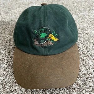 Waxed Canvas Hat Cap Duck Mallard Strapback Green Hunting Hiking Outdoor Bird - Picture 1 of 7