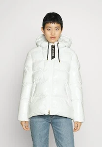 Pinko NWT Micro 1 Caban Crystal Nylon Puffer Jacket White Size 46/XL - Picture 1 of 9