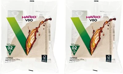 Filtros de Papel para Café Hario V60, Tamaño 02, Naturales, Paquete de 200 Unida Foto 1 de 4