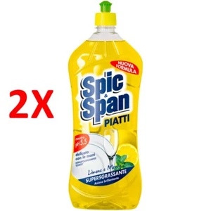 2 X Spic & Span Detersivo Piatti Limome E Menta 1000 Ml - Foto 1 di 1