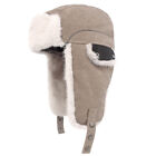 Winter Men Bomber Trapper Hat Faux Fur Russian Earflap Ski Cap Windproof