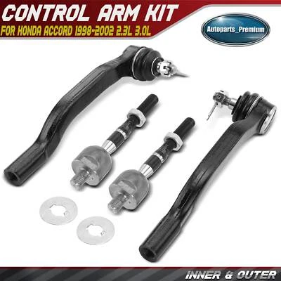 4x Extremo de barra de amarre interior y exterior para Honda Accord 1998 1999 2000 2001 2002 2,3 L 3,0 L Foto 1 de 4