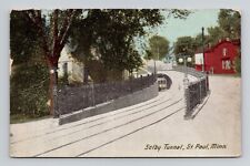 Postcard Selby Tunnel Trolley St Paul Minnesota, Antique E4