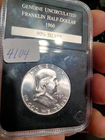 1960 P FRANKLIN HALF DOLLAR - BU+++ - GUARANTEED GENUINE BY PCS STAMPS & COINS Cover