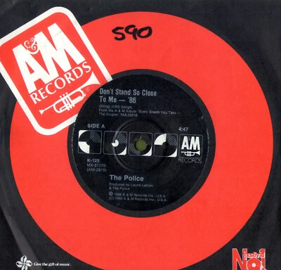   "The Police ‎– Don't Stand So Close To Me - '86" - LIVE version  - 7" - 45 rpm - Image 1 of 2