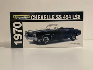 Exact Detail 1970 Black Chevelle SS 454 LS6 Convertible White Interior 1:18-Read - Picture 1 of 24