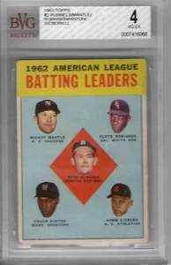1963 Topps #2 Batting Leaders Mickey Mantle BVG - Picture 1 of 2