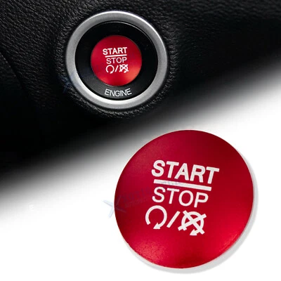 RED Ignition Engine Start Stop Push Button Cover For Dodge Charger Durango Ram - Image 1 of 4