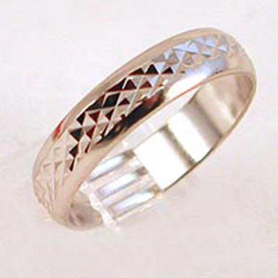Nuevo anillo de boda enchapado en oro blanco de 18 quilates talla 6 7 8 9 10 11 12 13 Foto 1 de 4