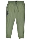 Umbro Mens Graphic Tracksuit Trousers Joggers Xl Green Ak07