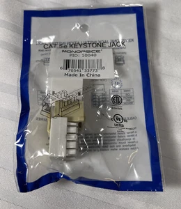 Monoprice Cat5E Punch Down Keystone Jack, Beige 10040 - Imagen 1 de 3