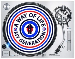 Mod BadgeTarget DJ Slipmat - The Who Jam Paul Weller Vinyl Decks Scooter - Picture 1 of 2