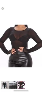 Camisa de malla transparente para mujer marca Cotton On (E) talla XS botón manga larga gótica nueva con etiquetas - Imagen 1 de 5