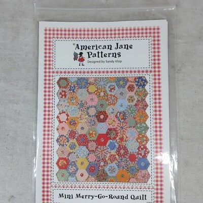 Mini Merry-Go-Round Hexagonal Quilt Pattern Large Quilting Template 45" x 51" - Image 1 of 4