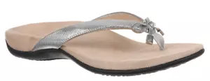 Vionic Bella Toe Post Aluminum Patent Sandal Women's sizes 5-11/NEW!!! - Picture 1 of 3
