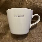 Keith Brymer Jones “ YAS QUEEN! “ Small Mug Cup White Pot Stamped Purple Writing